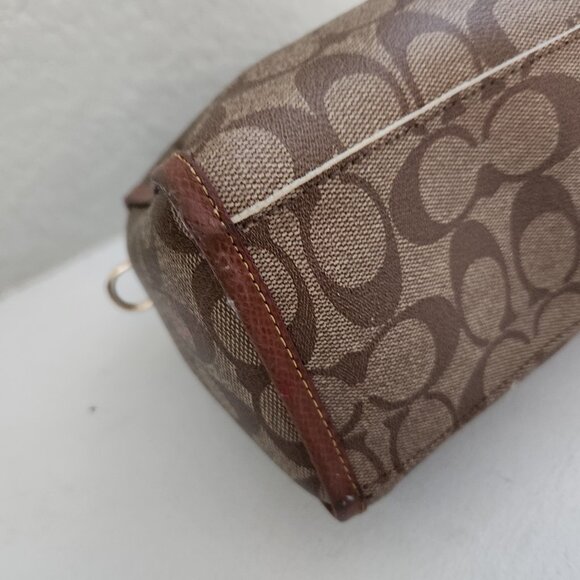 Euc Coach Rowan Signature C's Leather Shoulder Bag Satchel Purse - Picture 6 of 12